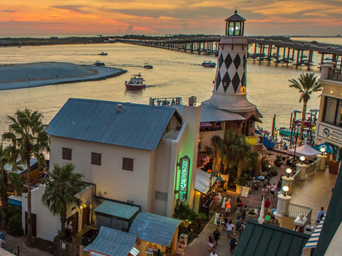View of water and sunset
