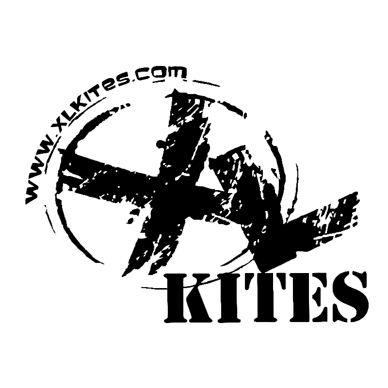A black and white logo for kites.