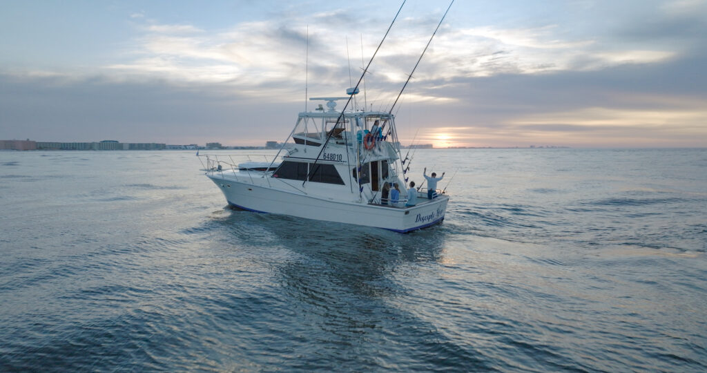 Charter boat on the water