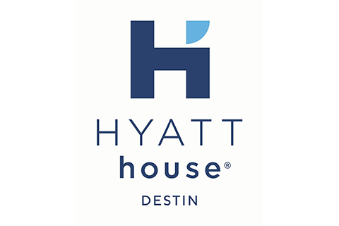 Hyatt House Destin logo with a stylized blue 