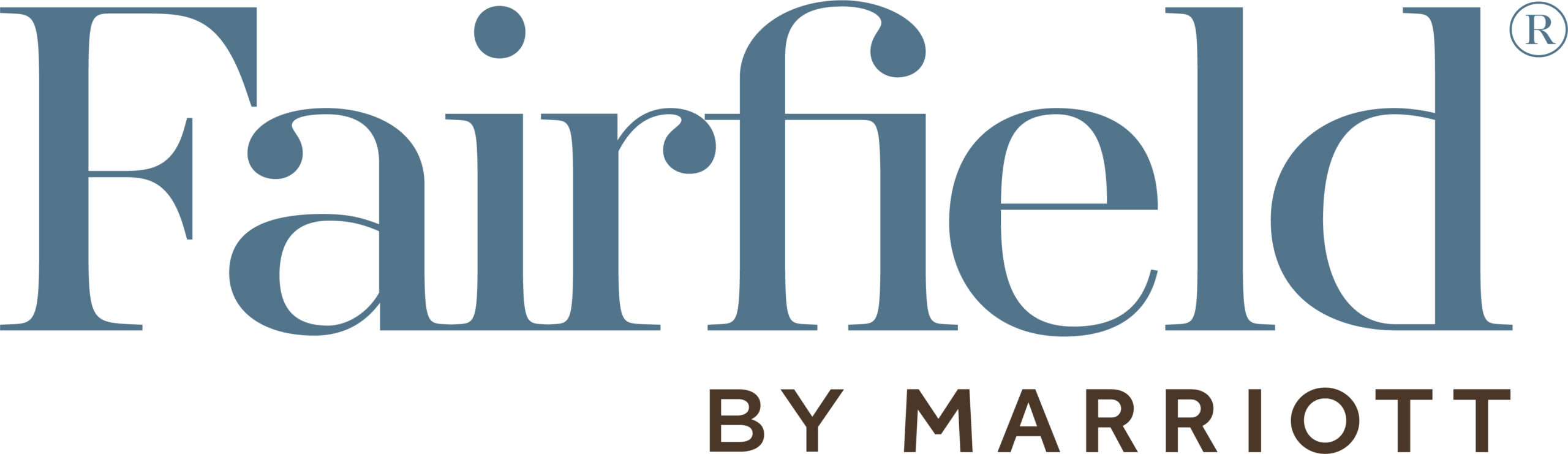 The image shows the Fairfield by Marriott logo with 
