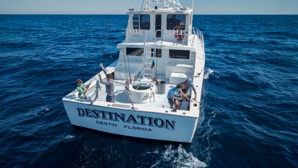 A white fishing boat named 