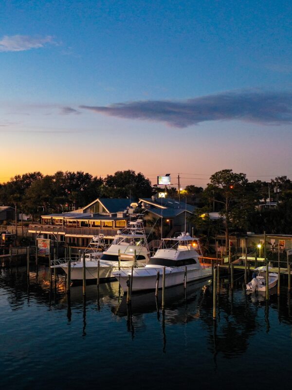 Harbor Docks and boats in current time.